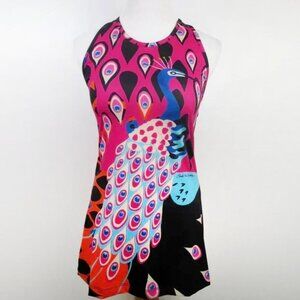 Save The Queen Peacock Tank Top XS